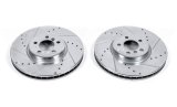 PowerStop Z23 Evolution Sport Brake Upgrade Kits for 2008-2009 X6 - K6145 Pads and Rotors, Sport, Cross-Drilled/Slotted Surface, Iron, Zinc Plated, 14.370 in./13.580 in. Diameter, Carbon Fiber Ceramic Pads, Kit thumbnail 2