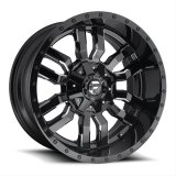 Fuel Off-Road Sledge D595 Series Gloss Black Wheels with Milled Accents 18x9 Wheels, Sledge, 8x6.5 NBL5.75 20 125.2, NBL-Gloss BLK MIL thumbnail 1