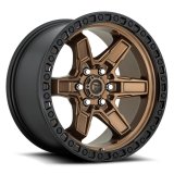 Fuel Off-Road Kicker D699 Matte Bronze Wheels with Black Lip 17x9 Wheels, 5 D699, 17 x 9, Aluminum, Bronze, Lip, 6 x 139.7mm Bolt Pattern, +1mm Offset, 5.040 in. Backspace, Each thumbnail 1