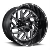 Fuel Off-Road Triton D581 Series Gloss Black Wheels with Milled Accents 22x12 Wheels, Triton, 8x170 NBL4.75 -43 125.1, NBL-Gloss BLK MIL thumbnail 6