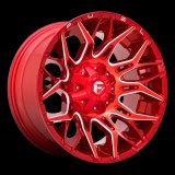 Fuel Off-Road Twitch D771 Candy Red Wheels with Milled Accents 22x10 WHEEL, 22X10 6X135/5.5 GL-RED-MILL -18MM thumbnail 1