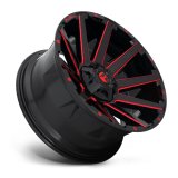 Fuel Off-Road Contra D643 Gloss Black Wheels with Candy Red Accents 20x9 Wheel, D643, 20 x 9, Aluminum, Black, Accent, 6 x 135mm Bolt Pattern, +20mm Offset, 5.790 in. Backspace, Each thumbnail 2