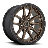 Fuel Off-Road Rebel D681 Matte Bronze Wheels with Black Ring 20x9 Wheels, D681, 20 x 9, Aluminum, Bronze, Ring, 6 x 139.7mm Bolt Pattern, +1mm Offset, 5.040 in. Backspace, Each thumbnail 1