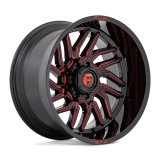 Fuel Off-Road Hurricane D808 Gloss Black Milled Wheels with Red Accents 20x9 20X9 5X5.5 G-BLK MILL-RT 20MM thumbnail 1