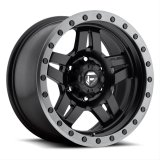 Fuel Off-Road Anza D557 Series Matte Black with Anthracite Ring Wheels 18x8 Wheels, ANZA, ANZA 6x120 BD 5.50/27 67.0, BD -Matte BLK thumbnail 1