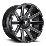 Fuel Off-Road Contra D615 Series Gloss Black Wheels with Milled Accents 20x9 Wheel, Contra, 20 x 9, Black, Accents, 6 x 135mm Bolt Pattern, +2mm Offset, 5.080 in. Backspace, Each thumbnail 1