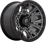 Fuel Off-Road Traction D825 Matte Gunmetal Wheels with Black Rings 20x10 20X10 5X5.0 M-GNMTL BLK-RG -18MM thumbnail 1