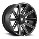Fuel Off-Road Contra D616 Series Matte Black Wheels with Milled Accents 20x9 Wheel, Contra, 20 x 9, Black, Accents, 6 x 135mm Bolt Pattern, +2mm Offset, 5.080 in. Backspace, Each thumbnail 1