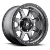 Fuel Off-Road Trophy D552 Series Matte Gunmetal Wheels with Black Rings 20x9 Wheel, D552, Aluminum, Gray, 20 x 9.0 in., 6 x 135mm Bolt Circle, 5.000 in. Backspace, Each thumbnail 1