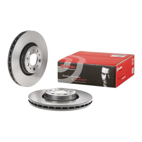Brembo Premium UV Coated Brake Rotors 09.9755.11 Rotor, Brembo, Vented, Solid Surface, 12.44 in. Diameter, Iron, UV-Coated, Volvo, Each