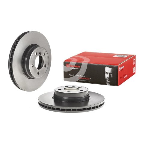 Brembo Premium UV Coated Brake Rotors 09.8555.21 Rotor, Brembo, Vented, Solid Surface, 13.54 in. Diameter, Iron, UV-Coated, Land Rover, Each