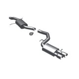 MagnaFlow Touring Series Performance Exhaust Systems 16476 System, Cat-back, Stainless, Natural, Rear Exit, Oval-style Resonator, Audi, 2.0L, Kit thumbnail 1