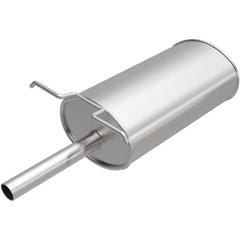 MagnaFlow Universal Steel 1.75 Inch Muffler 201-1528 Muffler, Universal, in. Offset Inlet, 2.00 in. Offset Outlet, Oval, Steel, Aluminized, Each