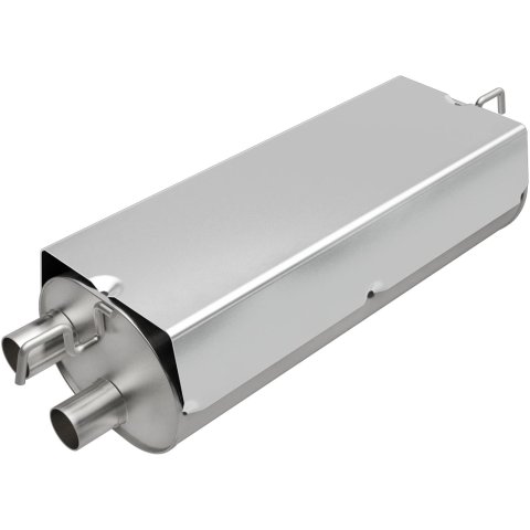 MagnaFlow Universal Steel 2 Inch Muffler 201-0296 Muffler, Universal, 2.00 in. Offset Inlet/Outlet, Oval, Steel, Aluminized, Each