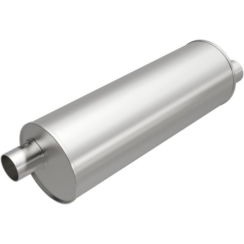 MagnaFlow Universal Steel 2.5 Inch Muffler 201-9025 Muffler, Universal, 2.50 in. Offset Inlet/Outlet, Round, Steel, Aluminized, Each