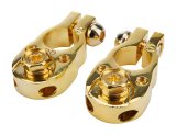 Allstar Performance Gold Battery Terminals ALL76120 Terminal, Top Post-Style, Plated, Brass, Pair thumbnail 2