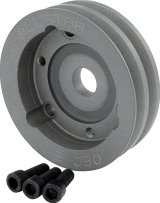 Allstar Performance Small Block Chevy Reduction Pulleys ALL31030 Crankshaft Pulley, V-Belt, 2-Groove, 4.75 in., Aluminum, Natural, Chevy, Block, Short Pump, Each thumbnail 1