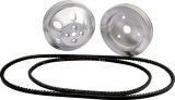 Allstar Performance 1:1 Ratio Pulley Kits ALL31080 Pulleys, V-Belt, Aluminum, Machined, Crankshaft, Water Pump, Chevy, Small Block, Short Water Pump, Kit thumbnail 1