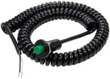 Allstar Performance Spiral Corded Momentary Buttons ALL80180 Switch, Button, Plastic, Small Green Push Button, Each thumbnail 1