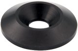 Allstar Performance Countersunk Washers ALL18663 Washers, Countersunk, Aluminum, Black Anodized, I.D. Chamfer, 0.250 in. I.D., 1.00 in. O.D., Set of 10 thumbnail 1