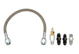 Allstar Performance Hydraulic Clutch Lines ALL46102 Remote Bleeders, Lines, -4 AN Inlet, -4 AN Outlet, -4 AN Hose, Braided Stainless, Sold as a Kit thumbnail 1