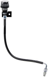 Allstar Performance Transmission Breather Kits ALL36147 Manual Vent Tubes, Braided Stainless Steel, Black Nylon Coated, with Remote Breather, 1/8 in. NPT Fitting, Bracket, Each thumbnail 1