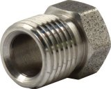 Allstar Performance Inverted Flare Nuts ALL50117 Tube Nuts, Flare, 1/4 in. Tube, 7/16-24 in. Nut, Stainless Steel, Natural, Set of 10 thumbnail 1