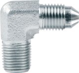 Allstar Performance Brake Fittings ALL50018 Fitting, Adapter, AN to NPT, 90 Degree, Steel, Zinc, -3 AN, 1/8 in. NPT, Each thumbnail 2