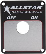 Allstar Performance Battery Disconnect Switch Components ALL80129 Replacement Components, Panel, Aluminum, Black/Red/White, 3/16 in. Mounting Holes, 3/4 in. Mount Hole, Each thumbnail 1