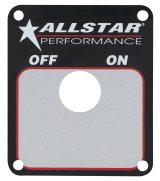 Allstar Performance Battery Disconnect Switch Components ALL80129 Replacement Components, Panel, Aluminum, Black/Red/White, 3/16 in. Mounting Holes, 3/4 in. Mount Hole, Each thumbnail 2