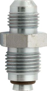 Allstar Performance Power Steering Fittings ALL48210 Fitting, Adapter, AN to Inverted Flare, Straight, Steel, Zinc, -6 AN, M16 x 1.5 O-ring, Each thumbnail 1