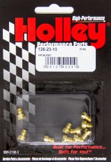 Holley Air Bleed Kits 126-65-10 Bleeds, Replaceable, Screw-in, Brass, 0.065 in. Diameter, 10 in.-32 Thread, for 4150 HP, 4500 Models, 10-piece, Set thumbnail 2