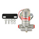 Holley Red Electric Fuel Pumps 12-801-1 Pumps, Electric, External, 97 gph, 367 lph, 7 psi, 12V, 3/8 in. NPT Ports, Female Thread, Aluminum, Silver Finish, Each thumbnail 3