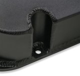 Holley Track Series Valve Covers 241-281 Covers, Series, Perimeter Bolt, Tall, Chevrolet Logo, Fabricated Aluminum, Black Gloss, Baffled, Chevy, 396ci, 402ci, 427ci, 454ci, Pair thumbnail 2