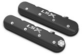 Holley Aluminum LS Valve Covers 241-407 Covers, LS, Centerbolt, Tall, LSX Logo, Cast Aluminum, Black Satin, Baffled, Chevy, LS, 4.8L, 5.3L, 5.7L, 6.0L, 6.2L, 7.0L, Pair thumbnail 4
