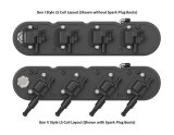 Holley Aluminum LS Valve Covers 241-177 Covers, LS, Center and Perimeter Bolt, Tall, Chevy Logo, Cast Aluminum, Black Satin, Two-Piece, Chevy, LS, 4.8-7.0L, Pair thumbnail 2