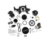 Holley Mid-Mount Complete Accessory Systems 20-240BK Drive Systems, Mid-Mount, Serpentine, A/C, P/S, LT1 Style Alternator/Water Pump, Belt, Hardware, Black, Chevrolet, Small Block Gen I, Kit thumbnail 1