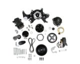 Holley Mid-Mount Complete Accessory Systems 20-240BK Drive Systems, Mid-Mount, Serpentine, A/C, P/S, LT1 Style Alternator/Water Pump, Belt, Hardware, Black, Chevrolet, Small Block Gen I, Kit thumbnail 2