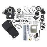 Holley Ford 7.3L Godzilla High-Mount Accessory Drive Complete Kits 20-340BK Systems, Kit, Oiling System, Serpentine, Black Powdercoated Finish, Godzilla, Kit thumbnail 1