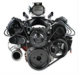 Holley Mid-Mount Complete Accessory Systems 20-185BK Drive Systems, LS Mid-mount, Serpentine, Alternator, Water Pump, Clockwise, Power Steering, AC, SD-7, Black Finish, Chevy, 4.8-7.0L, Kit thumbnail 4