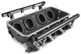 Holley LS Modular Lo-Ram EFI Intake Manifolds 300-600BK Manifolds, Modular, EFI, Base Only, Multi-port, -8 AN, O-ring Female, Fuel Rails, Runners, Aluminum, Black, Chevy, 4.8-6.0L, Each thumbnail 1
