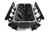 Holley LS Modular Lo-Ram EFI Intake Manifolds 300-600BK Manifolds, Modular, EFI, Base Only, Multi-port, -8 AN, O-ring Female, Fuel Rails, Runners, Aluminum, Black, Chevy, 4.8-6.0L, Each thumbnail 2