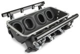 Holley LS Modular Lo-Ram EFI Intake Manifolds 300-600BK Manifolds, Modular, EFI, Base Only, Multi-port, -8 AN, O-ring Female, Fuel Rails, Runners, Aluminum, Black, Chevy, 4.8-6.0L, Each thumbnail 4