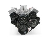 Holley Mid-Mount Complete Accessory Systems 20-242BK Drive Systems, Mid-Mount, Serpentine, A/C, P/S, LT1 Style Alternator/Water Pump, Belt, Hardware, Black, Chevrolet, Big Block, Kit thumbnail 9