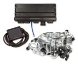Holley Terminator X Max Stealth 4150 EFI Fuel Injection Systems 550-1011 Systems, Max, EFI, Four Injector, Throttle Body, Speed Density, Aluminum, Shiny, Tunable, Trans Control, Kit thumbnail 2