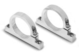 Holley Billet Fuel Filter Mounting Brackets 162-574S Brackets, Aluminum, Polished Finish, fits 2.00 in. Diameter filters,Pair thumbnail 1