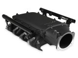 Holley LS Modular Ultra Lo-Ram EFI Intake Manifolds 300-680BK Manifolds, Modular, EFI, Rectangular Port, Multi-port, 105mm Bore, Standard Deck, Aluminum, Black, Chevy, 6.0L, 6.2L, Each thumbnail 1