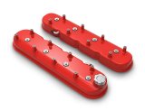 Holley Aluminum LS Valve Covers 241-113 Covers, LS, Centerbolt, Tall, Plain, Cast Aluminum, Red Powdercoat, Glossy, Chevy, LS, 4.8-7.0L, Pair thumbnail 5