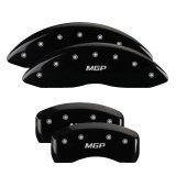 MGP Caliper Covers - Brake for 2019-2024 FORESTER 54013SMGPBK Set of 4 caliper covers, Engraved Front and Rear: MGP, Black powder coat finish, silver characters thumbnail 1