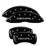 MGP Caliper Covers - Brake for 2018-2024 TERRAIN 34218SDNLBK Set of 4 caliper covers, Engraved Front and Rear: Denali, Black powder coat finish, silver characters thumbnail 1